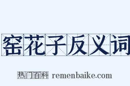窑花子反义词是什么意思的图片